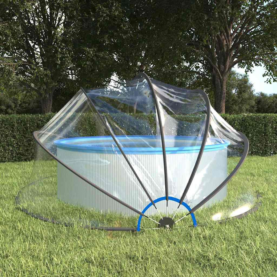 vidaXL Pool-Kuppel aus transparentem PVC und Fiberglas B: 500 cm, T: 250 cm, H: 250 cm - Bild 2