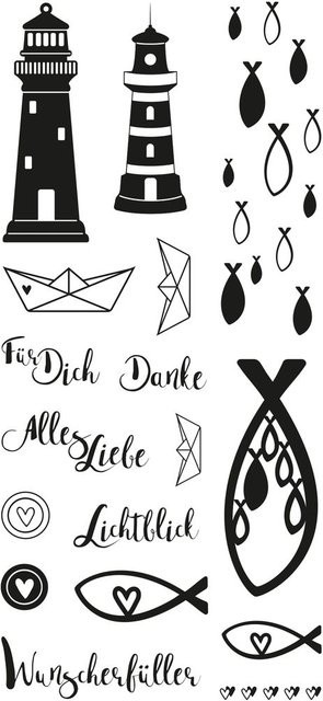 Clear Stamps Leuchtturm Fische & Co - Bild 1