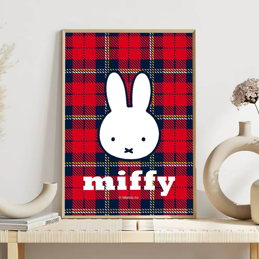 Selbstklebender Wandaufkleber Miffy Cartoon-Kaninchen in Mehrfarbig, Rechteckiges Poster für Schlafzimmer und Wohnzimmer, B: 21,0 cm, H: 30,0 cm - Bild 3