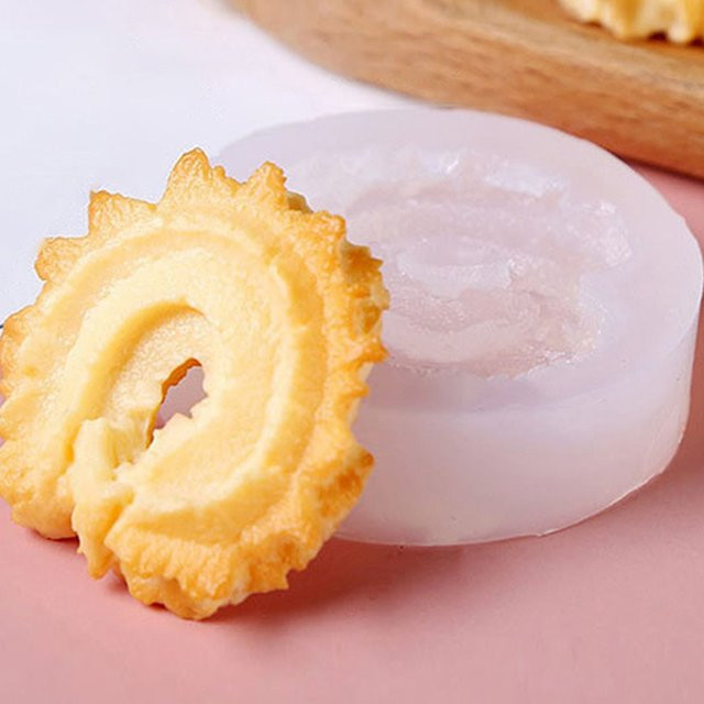 Silikonform für Oreo Keksteig und Schokolade in Weiß zur DIY Dekoration von Kuchen und Fondant - Bild 1