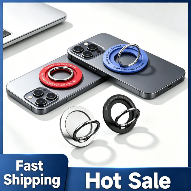 Magnetischer Handyhalter Mini Fingerring-Sockel für MagSafe kompatible iPhones in Rot - Bild 1
