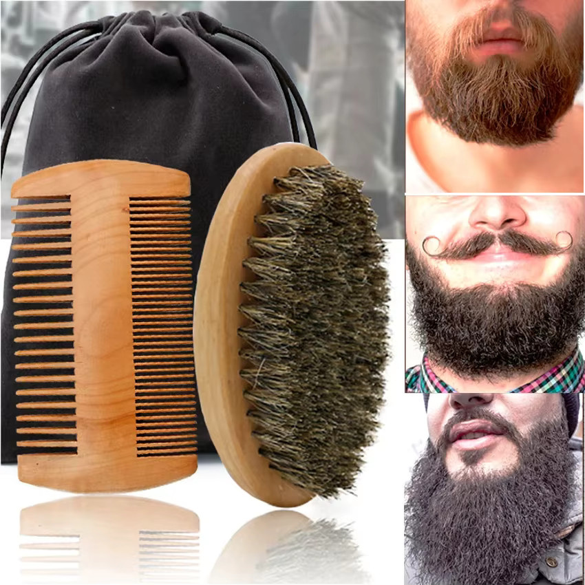 BEARDS ARE LIFE THE TW BEARD PARK Bartpflege Set, Bambus, Wildschweinborsten, Herren - Bild 4