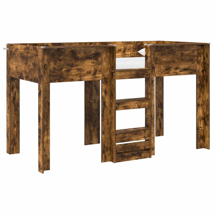 vidaXL Etagenbett für Kinder aus Holzwerkstoff in Raucheiche, B/T/H: 75 x 190 cm - Bild 2