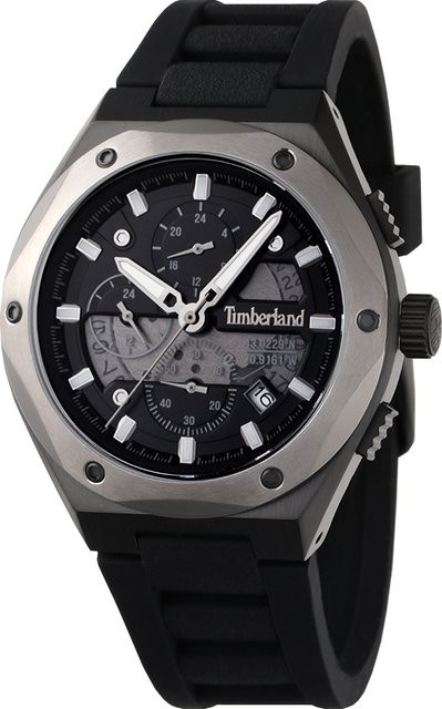 Timberland Chronograph, Quarz, Edelstahl, 45 mm, Silikon, Herren - Bild 1