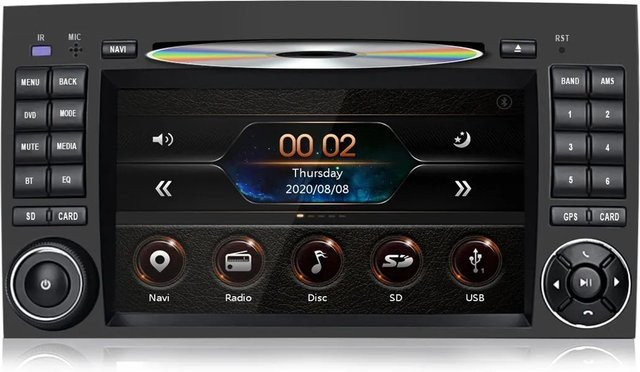 Junsun Autoradio mit DVD und FM für Mercedes Benz A/B Sprinter Viano Vito W639 in Schwarz - Bild 1