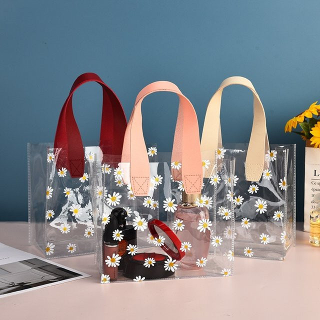 Flexible und transparente PVC-Einkaufstasche in Weiß für Blumen und Geschenke mit großer Kapazität - Bild 1