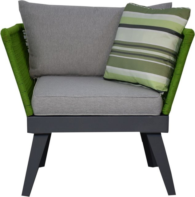 Jet-Line Sessel für Gartenset Cuba in Grün mit Armlehnen im skandinavischen Design - Bild 1