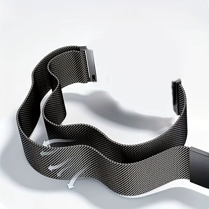 NEY Uhrenarmband Milanaise, Edelstahl, Schwarz, Unisex - Bild 2