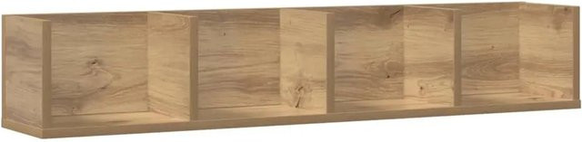 vidaXL CD-Wandregal Artisan-Eiche in Braun aus Holzwerkstoff, Breite: 100 cm, Tiefe: 18 cm, Höhe: 18 cm - Bild 1