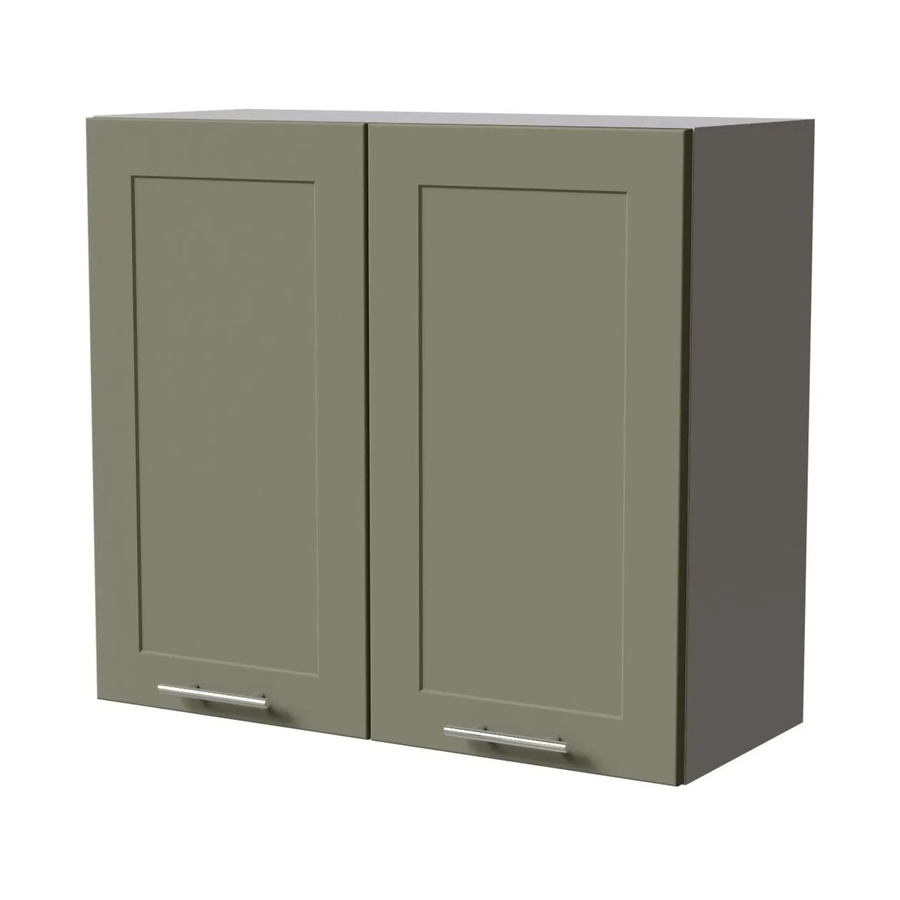 Feldmann-Wohnen Hängeschrank Oslo Küchenschrank in Grau und Reed Green Matt mit Soft-Close-Türen, B/T/H: 80 x 32,5 x 72 cm - Bild 2