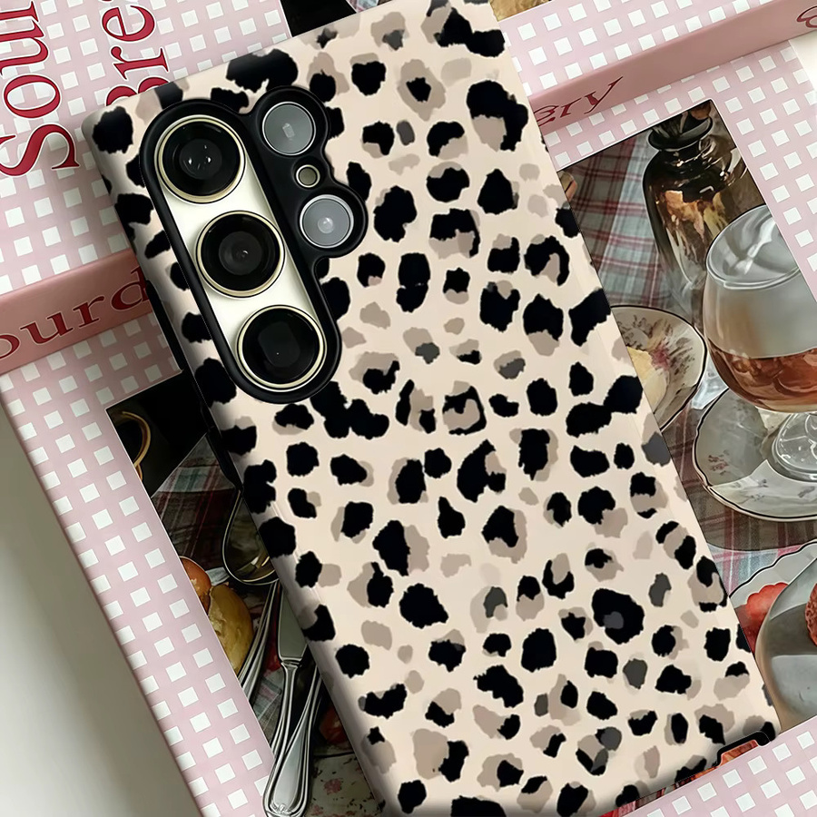 Stoßfeste Doppelschicht Handyhülle mit Leopardenmuster für Samsung Galaxy S25 Ultra, S24, S23 Ultra und S23 Plus in Multicolour - Bild 4