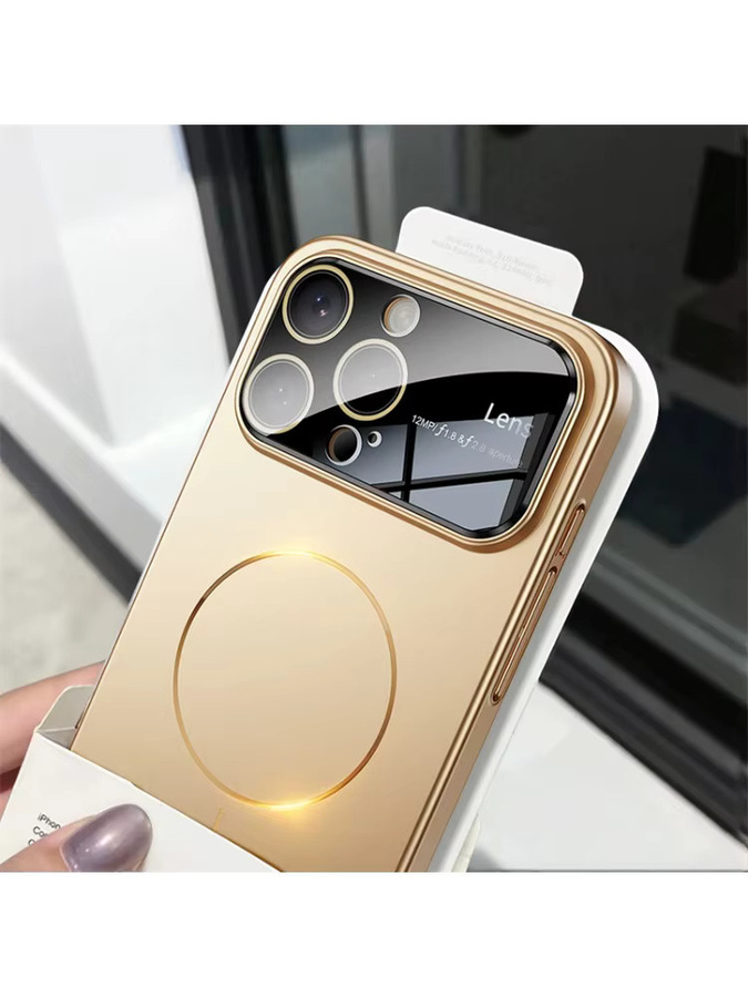 Magnetische Kameraschutz Hülle für iPhone mit MagSafe Kompatibilität von OLPAY in Schwarz oder Gold - Bild 6