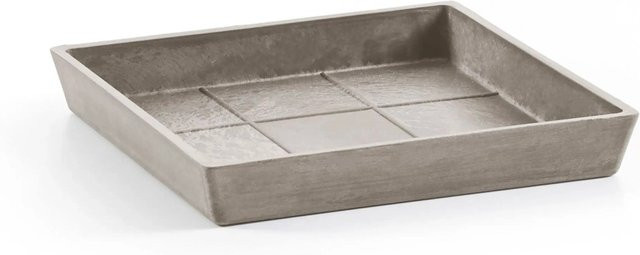 Ecopots Untersetzer Rotterdam Eckig Braungrau B: 29,6 cm, H: 3 cm - Bild 1