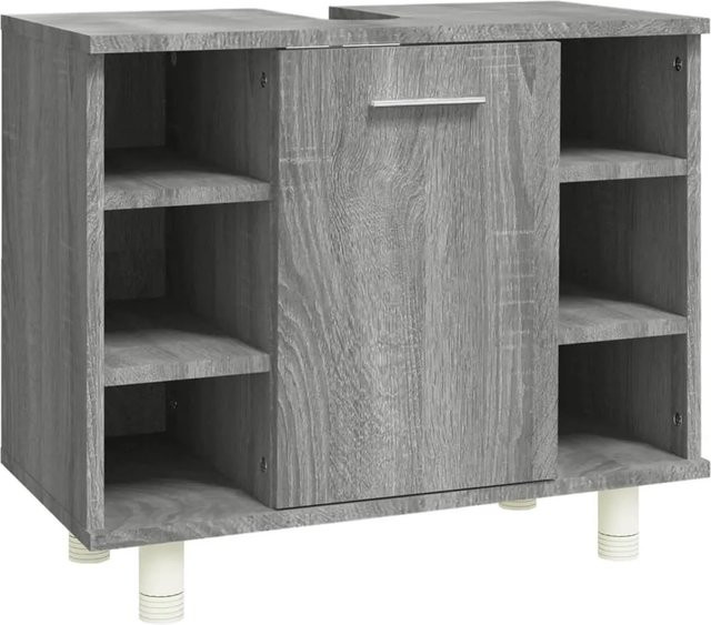 vidaXL Badschrank Grau Sonoma modern Wandmontage B/T/H: 60 x 32 x 53,5 cm - Bild 1