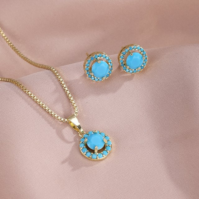 ZAKOL Schmuck-Set, Ohrstecker und Halskette, Zirkonia, Damen - Bild 1