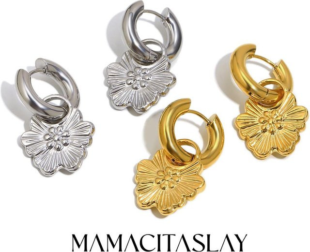 MamacitaSlay Creolen, 18 Karat vergoldet, Edelstahl, Damen - Bild 1