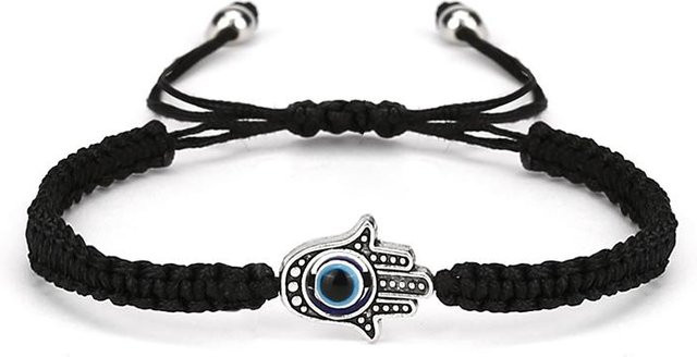 Armband Türkisches Böses Auge, Messing, Schwarz, Unisex - Bild 1