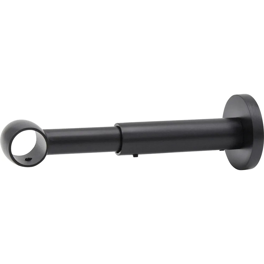 Mydeco Gardinenstangen-Halterung Noble 1-läufig ausziehbar aus Metall Schwarz Ø 2 cm - Bild 2