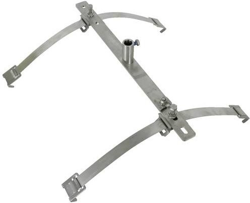 DEHN Halter für Fangeinrichtungen HA 16 2F FG120.300 aus Edelstahl in Silber - Bild 1