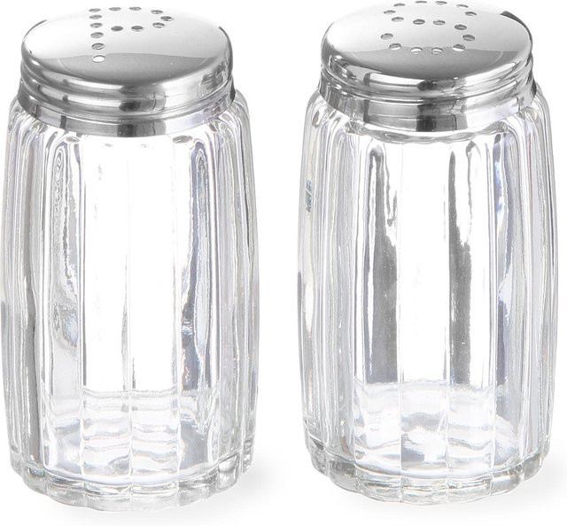 Hendi Gewürzset Salz- und Pfefferstreuer aus Glas, transparent, Durchmesser: 4 cm, Höhe: 7 cm - Bild 1