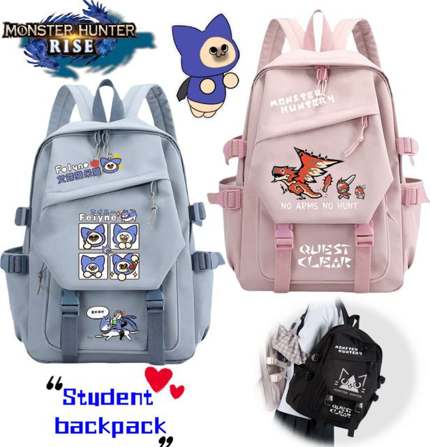 Bandai Monster Hunter Wilds Felyne Rathian Doppelschulter-Rucksack - Bild 1