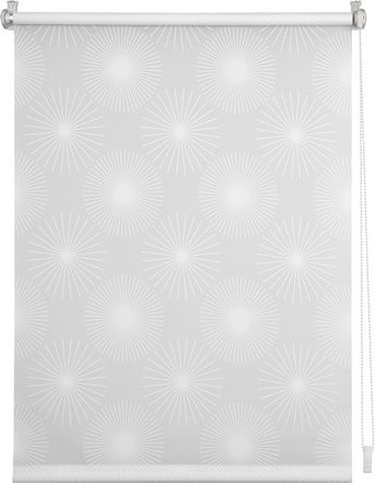 Lichtblick Rollo Klemmfix mit Sonnen-Motiv in Weiß, Breite: 100 cm, Höhe: 150 cm - Bild 1