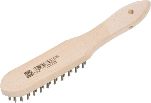 LUX-TOOLS 6-reihige Stahldrahtbürste aus Edelstahl für Holz und Metall - Bild 1
