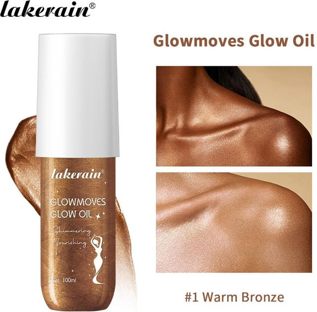 Glowmoves Glow Oil, Schimmerndes Körper- und Gesichtöl, 100 ml, Brown - Bild 1