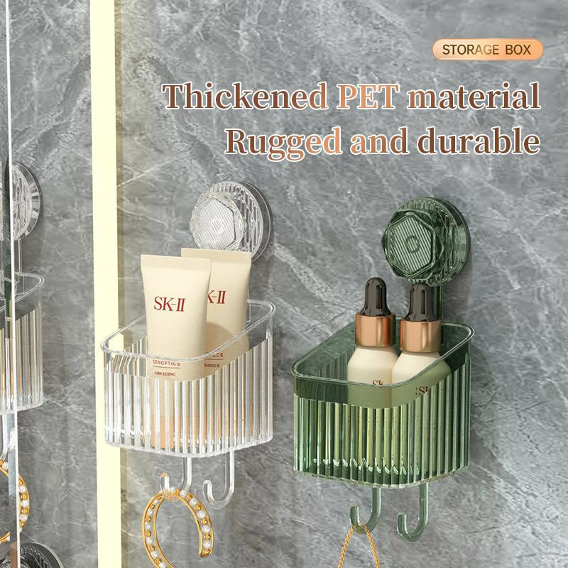 Bestbags Transparentes Badezimmer Regal zur Wandmontage ohne Bohren, Multifunktionale Aufbewahrungsorganisation aus PET und PP - Bild 1