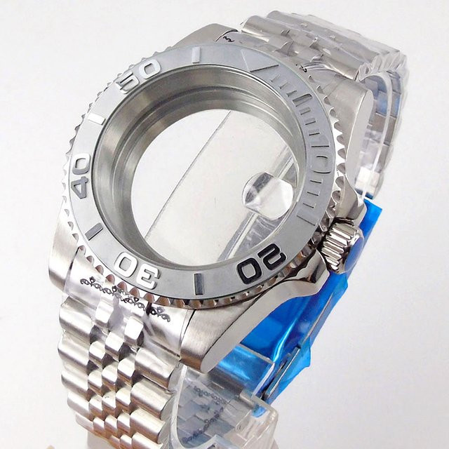 tandorio Uhrengehäuse Diver SUB GMT, Edelstahl, Silber, Unisex - Bild 1