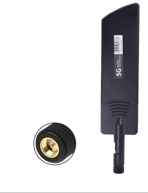 NOWEPOCH 5G Gummi-Antenne mit hoher Verstärkung 12dBi, 600-6000MHz, SMA-Stecker, Omni-Antenne zur Signalverbesserung für Smart Home Steuerung, Schwarz - Bild 1
