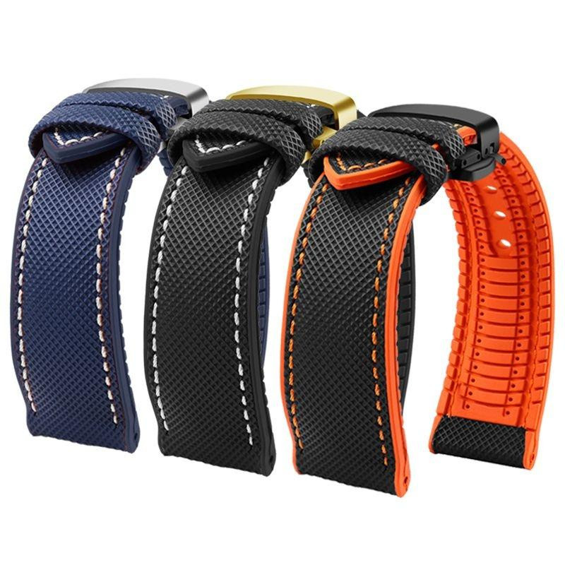 Freesh Uhrenarmband Nylon, Gummi, Schwarz, Herren - Bild 3