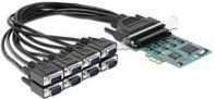 Delock PCIe Schnittstellenkarte mit 8x Seriell RS-232 DB9 in Schwarz - Bild 1