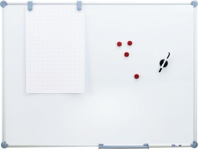 MAULpro Whiteboard magnethaftend weiß mit 9-teiligem Zubehör-Set, B: 120 cm, H: 90 cm - Bild 1