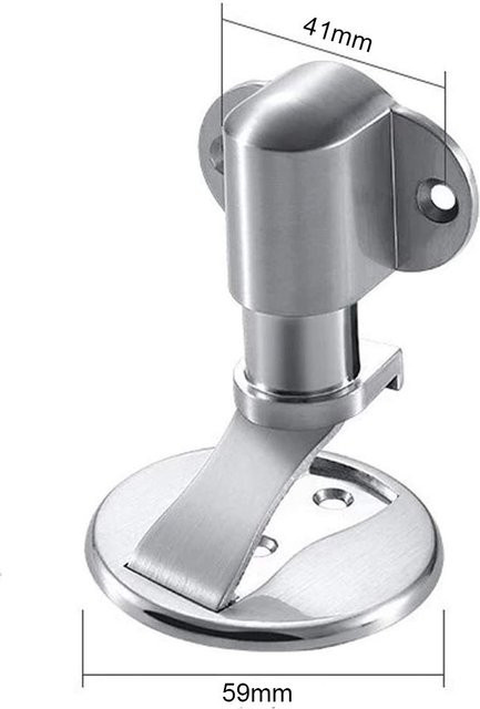 TFAAI Magnetischer Türstopper in Silber, Verstellbarer Unsichtbarer Türblockhalter zur Bodenmontage ohne Bohren als Wandschutz Dämpfer - Bild 1