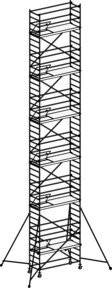 Hymer Fahrgerüst mit Ausleger aus Aluminium in Silber, B/T: 245 x 80 cm, Reichhöhe 13,4 m - Bild 1