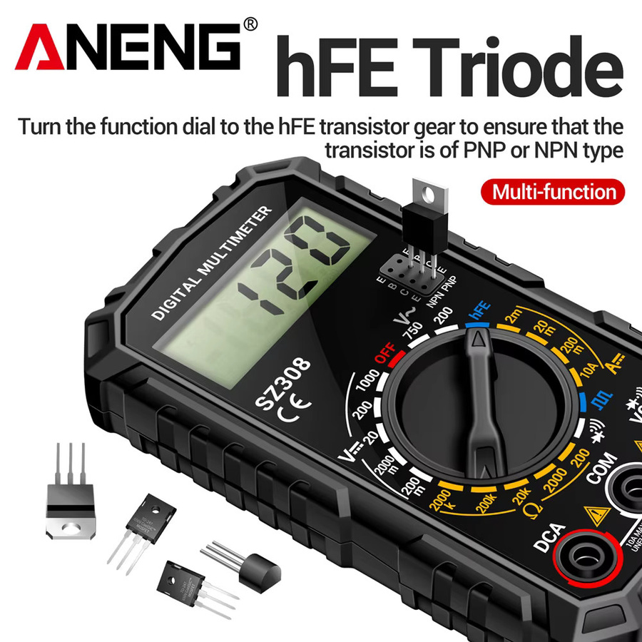 ANENG SZ308 + B15 Multimeter Tester mit Spannungsdetektor in Schwarz - Bild 3