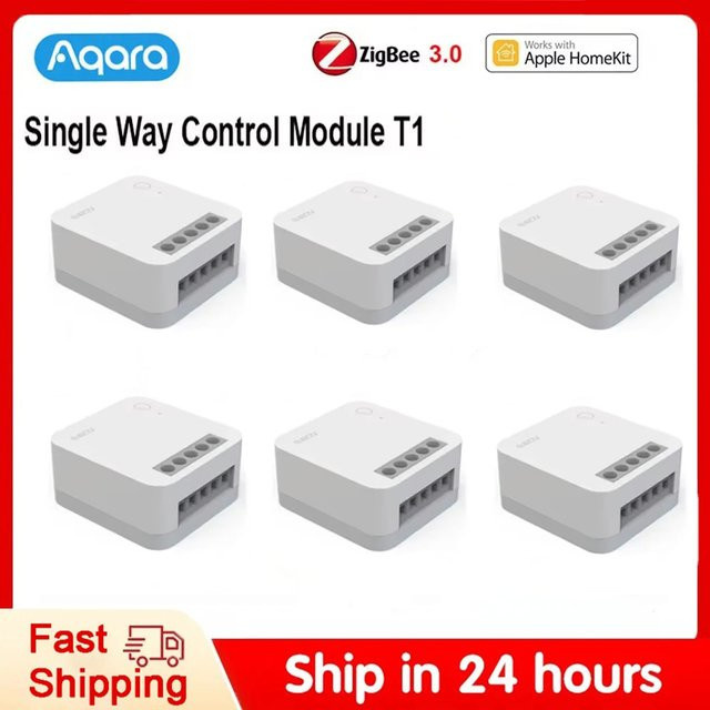 Aqara T1 Einkanal-Steuermodul Zigbee 3.0 kabelloser Relais-Controller in Weiß für Apple HomeKit ohne Neutralleiter - Bild 1