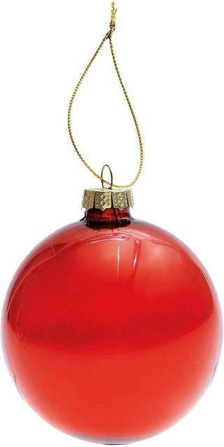 Rico Design Glaskugel Baumschmuck Rot Transparent Durchmesser: 8 cm - Bild 1