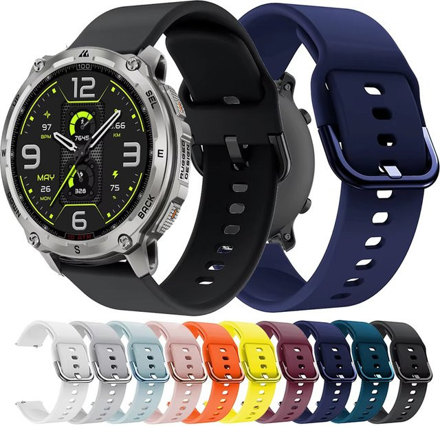 KOSPET Uhrenarmband Silikon, 22 mm, Schwarz, Unisex - Bild 1