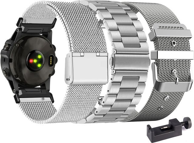 DAINU Uhrenarmband Edelstahl, Schwarz, Unisex - Bild 1