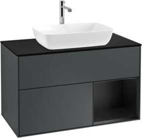 V&B Waschtischunterschrank Finion 100 in Blau lackiert, B/T/H: 100 x 50,1 x 50,1 cm - Bild 1