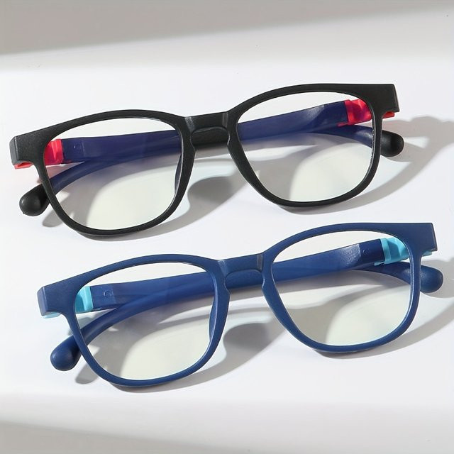 ZUIDID Kinder-Computerbrille, Silikonrahmen, Vollrand, transparent - Bild 1