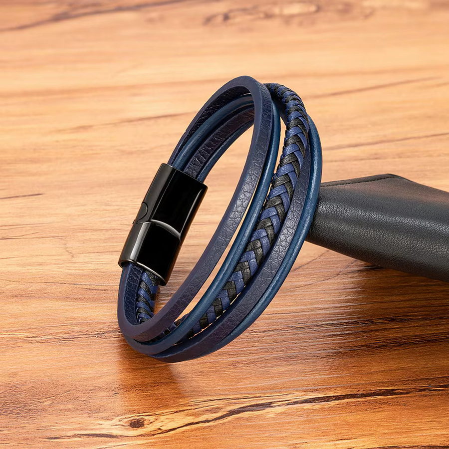 TYO Herrenarmband, Edelstahl, Schwarz - Bild 1