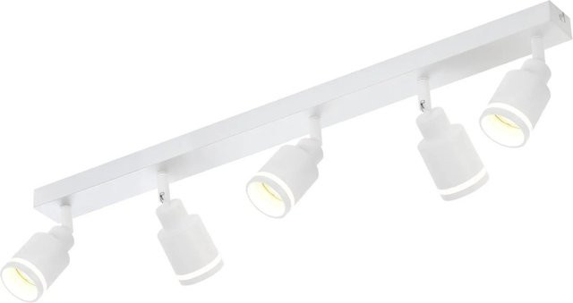 NETTLIFE Deckenstrahler aus Metall in Weiß, modernes Design mit GU10 Fassung, verstellbar, Länge: 69 cm - Bild 1