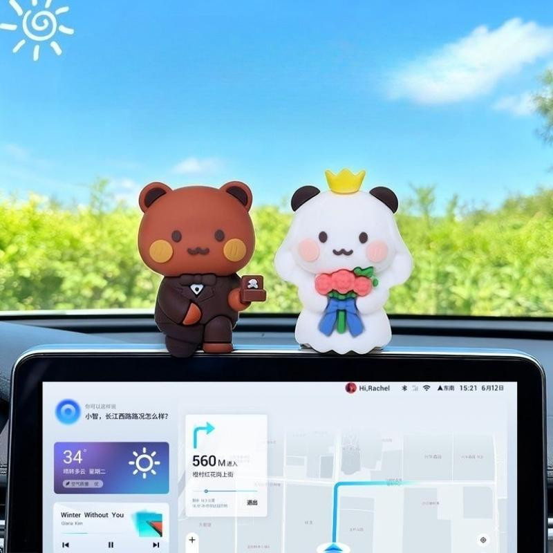 Fashnics Bubu und Dudu Panda Bär Hochzeit Figur Puppe weiß - Bild 2