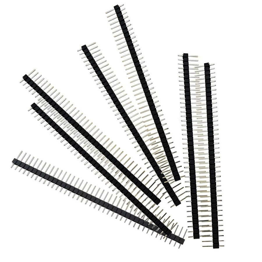 ELEABC 10 Paar 40-polige einreihige männliche und weibliche Stiftleiste 2,54 mm JST-Steckerleiste für Arduino DIY Kits in Schwarz - Bild 3