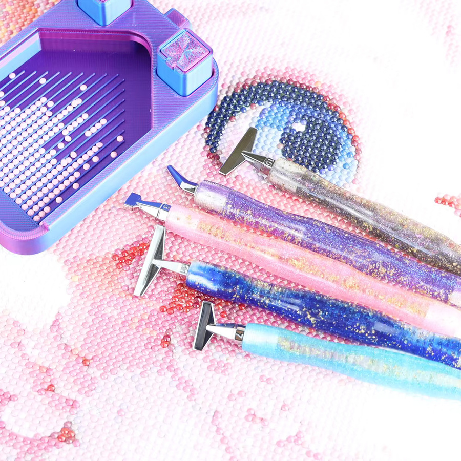 LEIYULY Diamantmalstift Set aus Metall mit großer und dünner Spitze in Multicolour - Bild 1