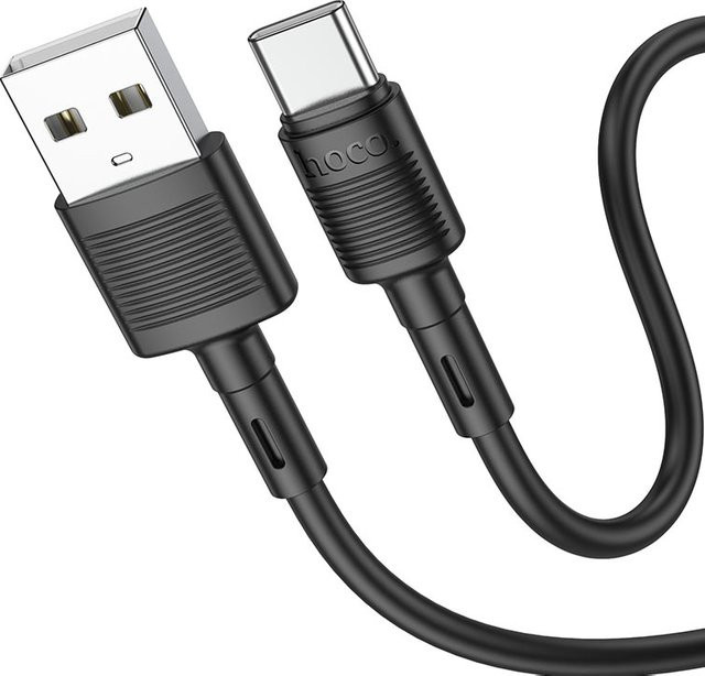 HOCO X83 Victory USB-A auf USB-C Daten- und Ladekabel, 20W, 1m, Schwarz - Bild 1