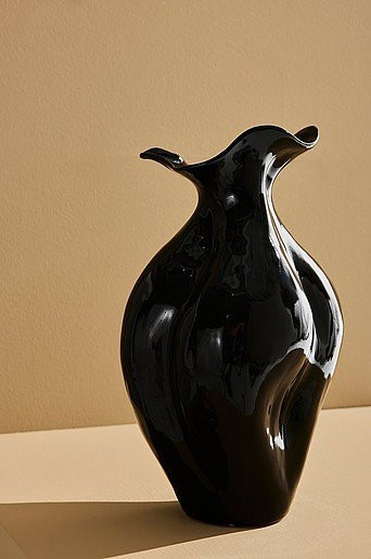 Daegu Vase Pastill aus Keramik in Schwarz für den Tisch - Bild 1
